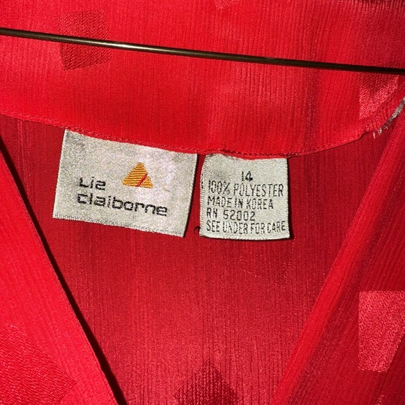 Vintage 90s Liz Claiborne Red Dress - Picture 7 of 9